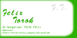 felix torok business card